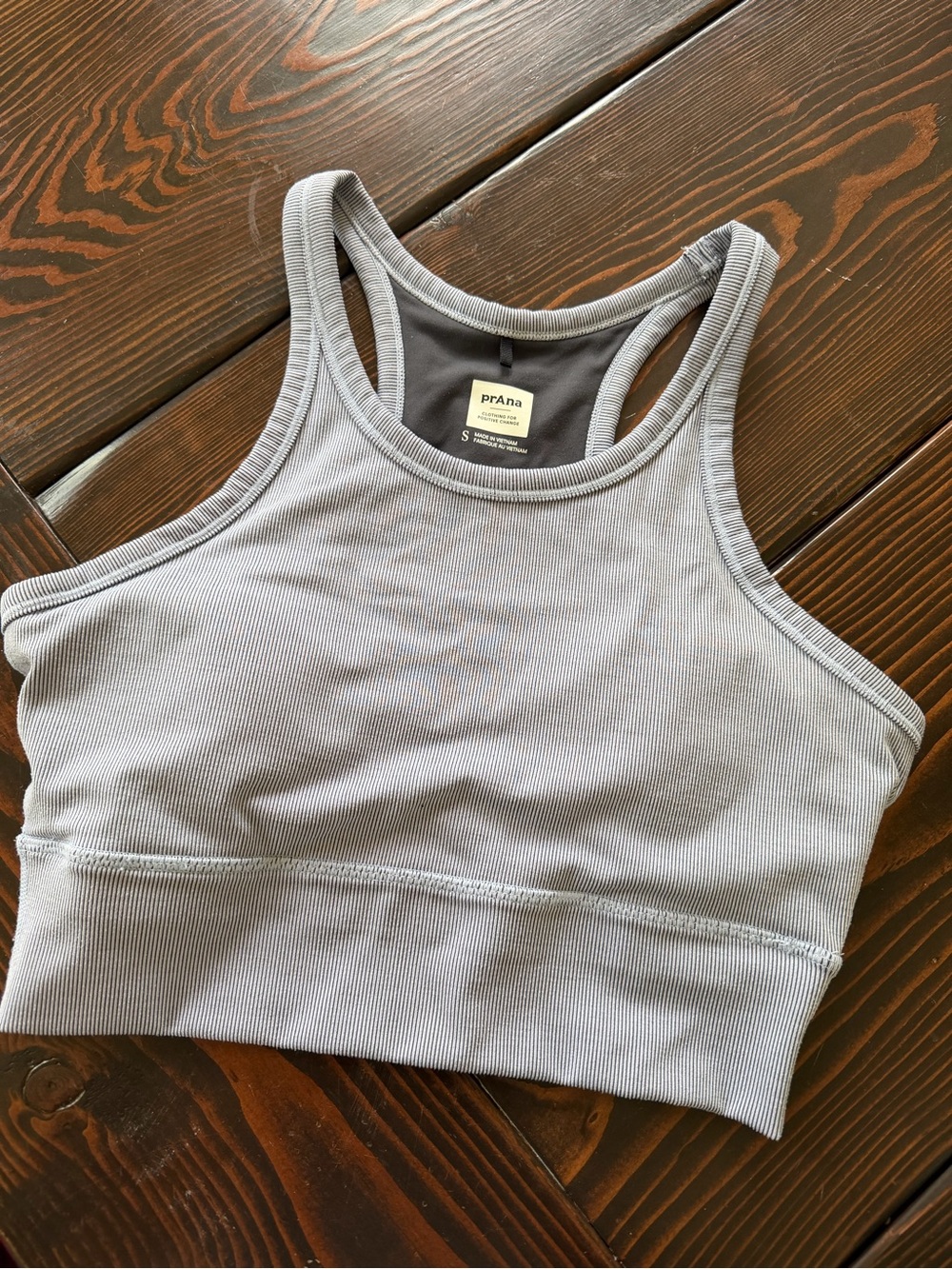 Prana Ribbed Racerback Sports Bra